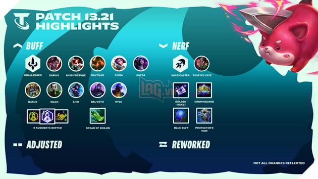 DTCL: Chi tiết bản cập nhật 13.21 - Tiếp tục Nerf Pháp Sư Đa Chú và Buff các tướng 3 4 Vàng