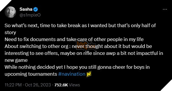 S1mple giải nghệ