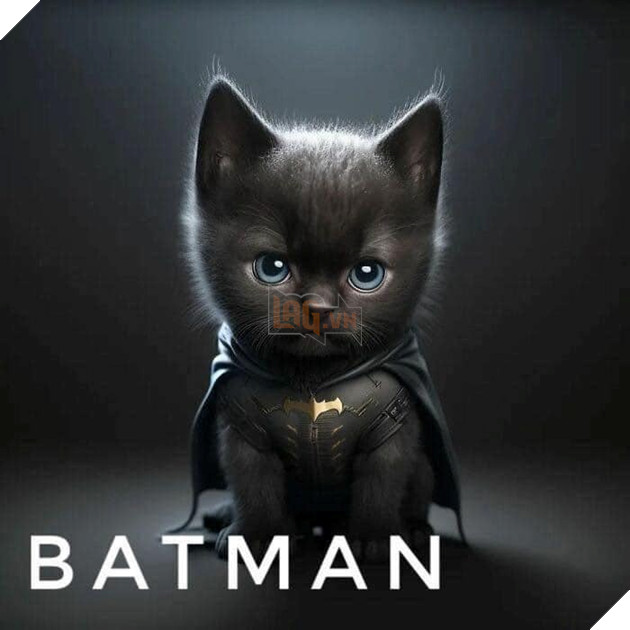 thượng - Hình ảnh mèo ngầu, mèo dễ thương khi sắm vai các nhân vật nổi tiếng trong phim Batman_ONLA