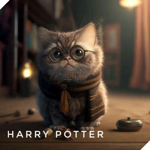 thượng - Hình ảnh mèo ngầu, mèo dễ thương khi sắm vai các nhân vật nổi tiếng trong phim Harry-potter2_NYIO