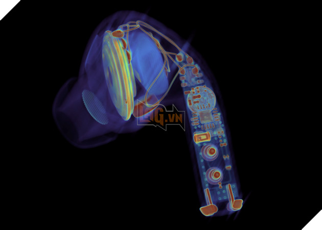 Ảnh chụp X-quang cho thấy sự khác biệt giữa AirPods "real" khác so với AirPods rẻ tiền 