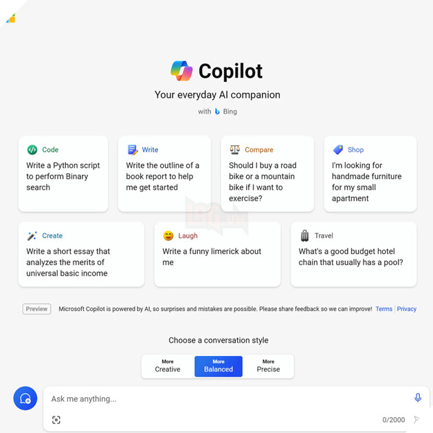 Microsoft đổi tên Bing Chat thành Copilot, đối đầu ChatGPT