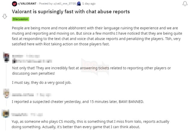 Riot Games được khen ngợi hết lời vì phản hồi báo cáo tiêu cực trong Valorant quá nhanh chóng