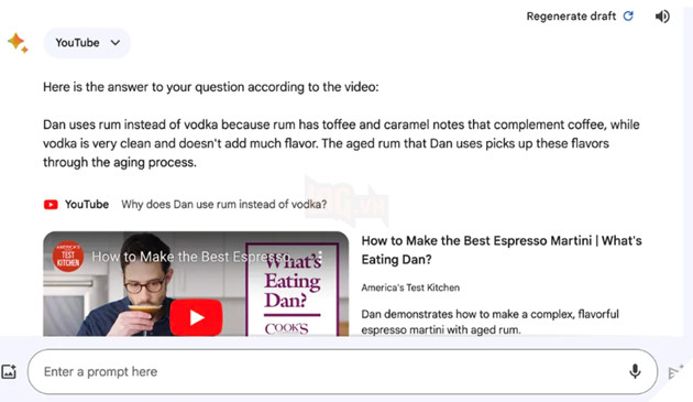 Bard AI của Google hiện có thể phân tích nội dung video trên YouTube