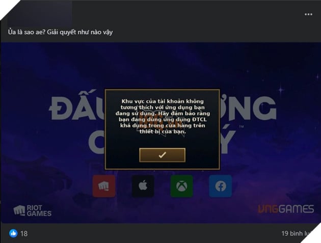 ĐTCL Mobile ra mắt nhưng game thủ lại gặp lỗi, nguyên nhân vì một hành động quen thuộc