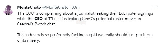 LMHT: CEO của T1 bất ngờ leak thông tin rằng Gen.G đã có chữ ký của Canyon cho năm 2024