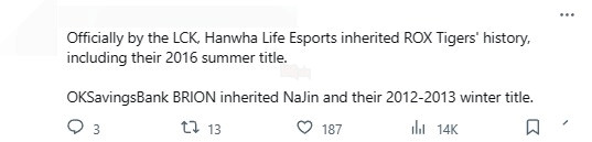 LMHT: Sau Gen.G thì LCK quyết định công nhận kế thừa vô địch cho 2 đội tuyển Hàn Quốc nữa