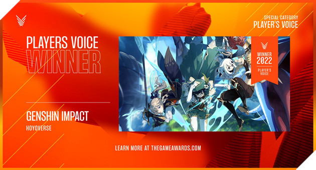 Phim Genshin Impact tiếp tục lọt vào Top 5 Players Voice của The Game Awards trước sự bất ngờ của cộng đồng game thủ