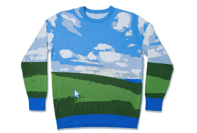 Microsoft bán áo len Giáng sinh với hình nền Windows XP