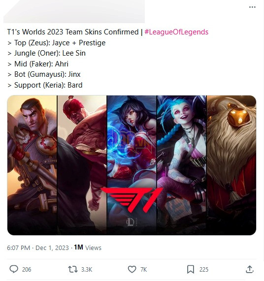 LMHT: Oner bất ngờ có một cách tri ân Bengi vô cùng đặc biệt với trang phục CKTG 2023