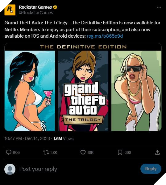 GTA Trilogy Definitive Edition chính thức ra mắt trên điện thoại di động với một yêu cầu nhỏ