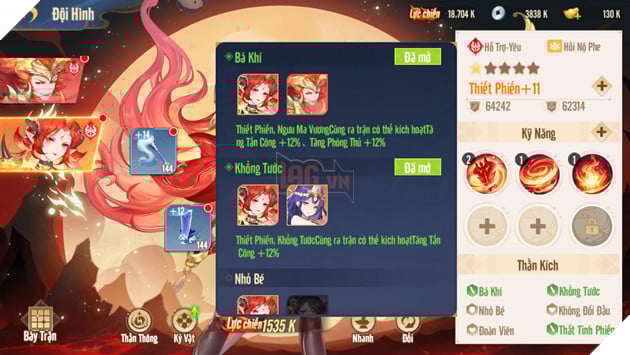 Giải bài toán cùng hệ hay khác hệ khi chọn tướng trong Tây Du VNG: Đại Náo Tam Giới 3