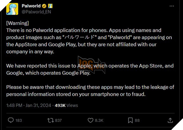 Nhà phát triển Palworld cảnh báo game thủ về các tựa game nhái đang xuất hiện trên mobile 3