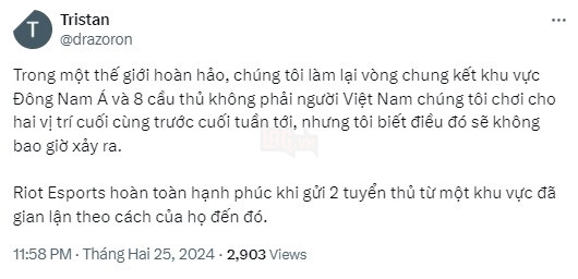 Tuyển thủ Việt Nam bị tố có hành vi quấy phá, gian lận trong giải đấu ĐTCL Remix Rumble