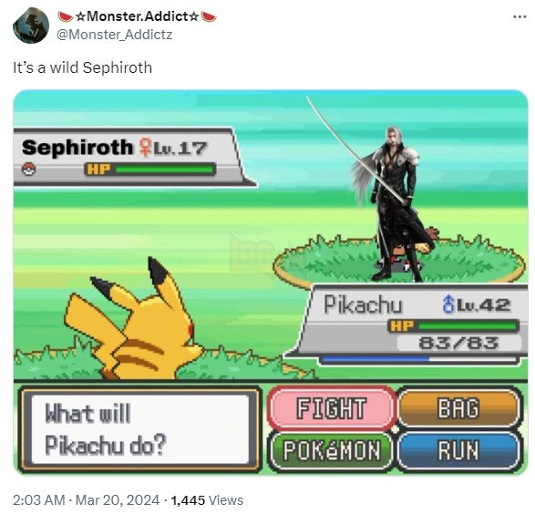 Xuất hiện trào lưu đưa phản diện Sephiroth nổi tiếng vầo tất cả các trò chơi điện tử hiện có