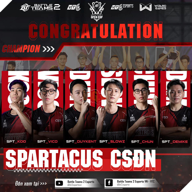 Spartacus Chim Sẻ Đi Nắng Lên Ngôi Vô Địch Giải Đấu Quốc Tế Của Battle Teams 2 