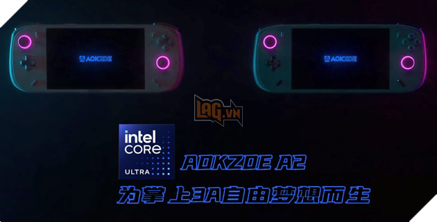AOKZOE Trình Làng Máy Chơi Game PC Cầm Tay A2 Ultra, Được Trang Bị Chip Intel Ultra 7