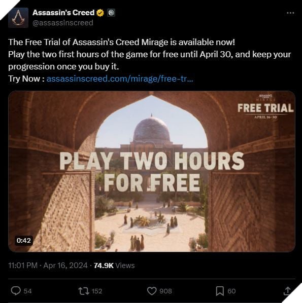 Assassin's Creed Mirage Chính Thức ... Ra Mắt Bản Thử Nghiệm 2 Tiếng 2