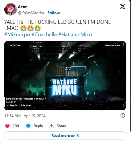 Hatsune Miku Gây Thất Vọng Tại Coachella 3