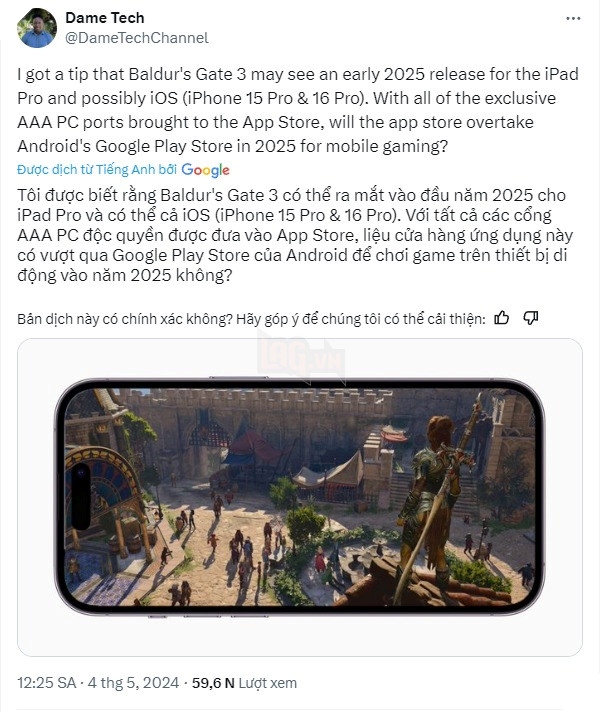 Rộ tin đồn Baldur's Gate 3 được đưa lên mobile nhưng lại chỉ độc quyền cho iOS?