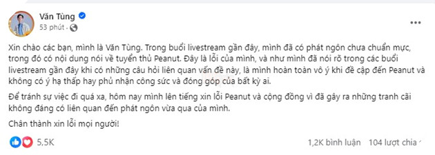 LMHT: BLV Văn Tùng gặp biến lớn sau phát ngôn liên quan đến Peanut và Canyon 5