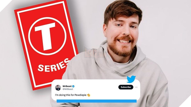 Mr.Beast báo thù thành công cho PewDiePie sau khi vượt mặt T-Series