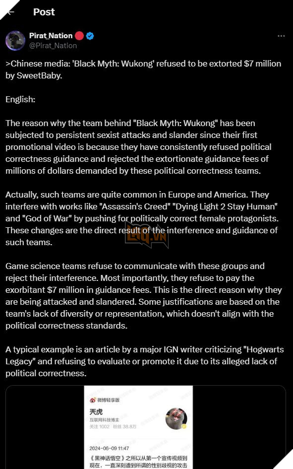 Game Science Dường Như Đã Lên Tiếng Về Cáo Buộc Xoay Quanh Black Myth: Wukong 2