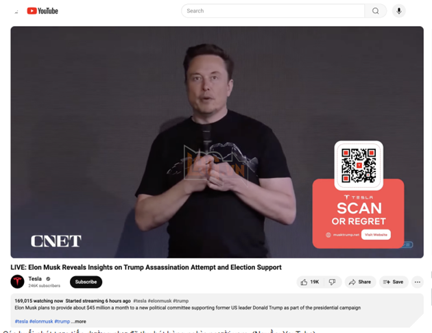 Lợi Dụng Vụ Ám Sát Trump Hụt, Kẻ Lừa Đảo Sử Dụng Deepfake Elon Musk Để Lừa Đảo Tiền Ảo Trên YouTube 3