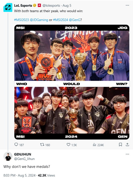LMHT: Gen.G lên tiếng ám chỉ Riot Games có hành động xem nhẹ chức vô địch MSI của đội