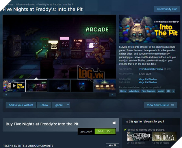 Game Five Nights at Freddy's Mới Vừa Bất Ngờ Ra Mắt Early Access Trên Steam 2