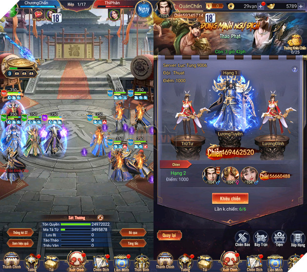 Lục Tung Tam Quốc - Vplay sở hữu gameplay đề cao chiến thuật, thử tài điều binh khiển tướng