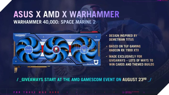 Asus Chính Thức Ra Mắt AMD Radeon RX 7900 XTX Space Marine 2 Limited Edition