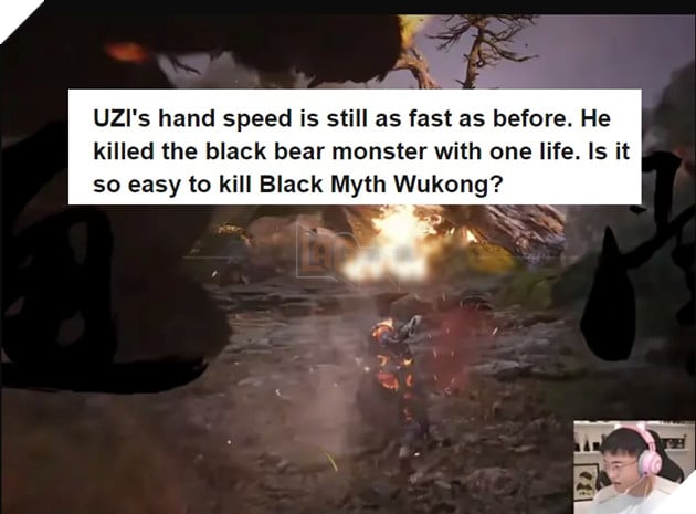 Uzi trở thành tâm điểm chú ý khi trải nghiệm bom tấn Black Myth: Wukong