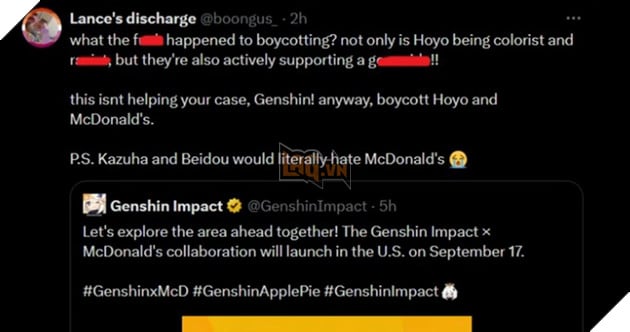 Genshin Impact tiếp tục bị cộng đồng Twittard lên án là di*t ch*ng vì hợp tác với McDonald 6