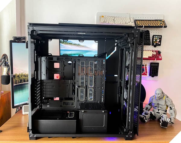 Review case PC khổng lồ CORSAIR 9000D RGB AIRFLOW Super-Tower: Ấn tượng khả năng mở rộng và làm mát 5