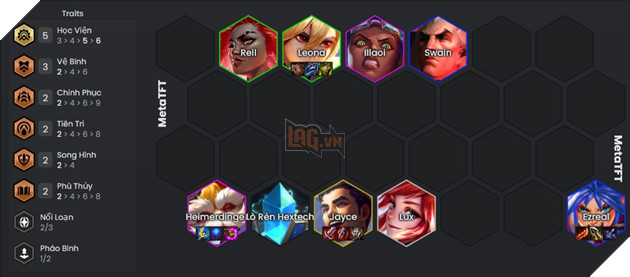 DTCL Mùa 13: Hướng dẫn đội hình Học Viện hỗn hợp mạnh nhất rank Cao Thủ 4