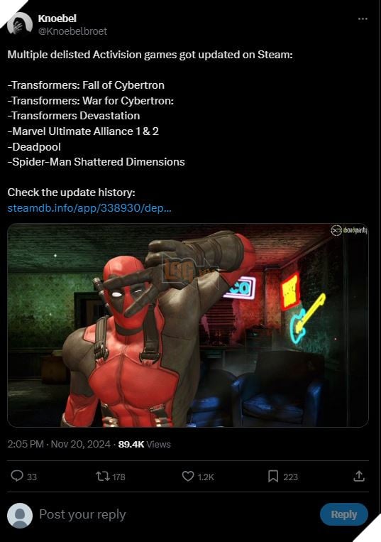 Deadpool Cùng Nhiều Game Cũ Khác Bất Ngờ Được Cập Nhật Trên Steam Dù Đã Bị Gỡ Bỏ 2