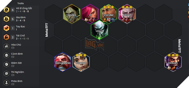 DTCL Mùa 13: Hướng dẫn đội hình Gia Đình Violet Powder Reroll mạnh nhất rank Thách Đấu