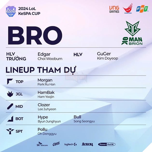 KeSPA Cup 2024: Các Tuyển LCK Công Bố Đội Hình Chính Thức, Xạ Thủ Gốc Việt Ra Quân DRX 7