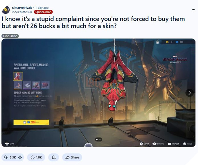 Cộng Đồng Marvel Rivals Tranh Luận Về Giá Tiền Của Skin MCU Trong Game 2