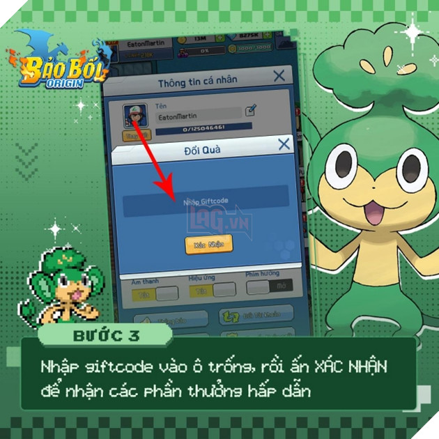 Hướng dẫn cách nhập và tổng hợp Giftcode Bảo Bối Origin mới nhất năm 2025 2