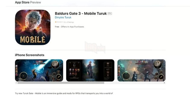 Xuất hiện phiên bản Baldur's Gate 3 Mobile nhưng nó lạ lắm