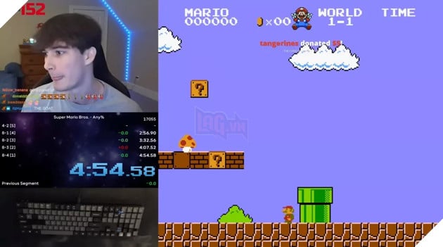 Niftski tiếp tục lập kỷ lục mới, khi phá đảo game Super Mario Bros chỉ trong 4 phút 54.565 giây 2