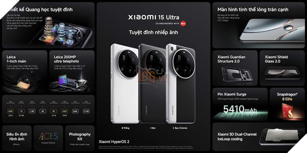Xiaomi 15 và Xiaomi 15 Ultra 5G chính thức ra mắt tại Việt Nam, khẳng định vị thế trong nhiếp ảnh di động 2