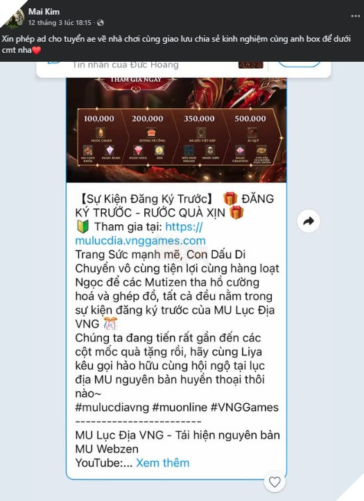 MU Lục Địa VNG Chơi Lớn, Tặng Triệu Quà Giá Trị Cho Các Guild Khi Thành Lập 5