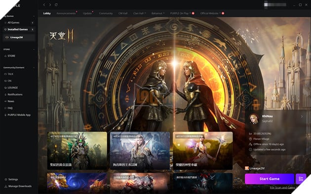 Lineage2M như hổ mọc thêm cánh với Purple Launcher 2