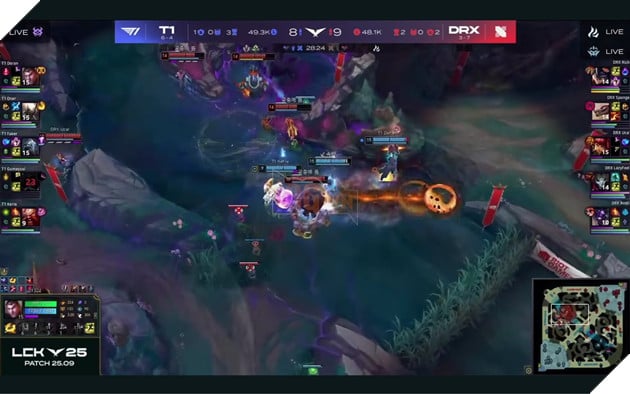 LCK 2025: T1 Áp Đảo DRX, Faker Lập Pentakill Với Ván Đấu Nhiều Mạng Hạ Gục Nhất 5