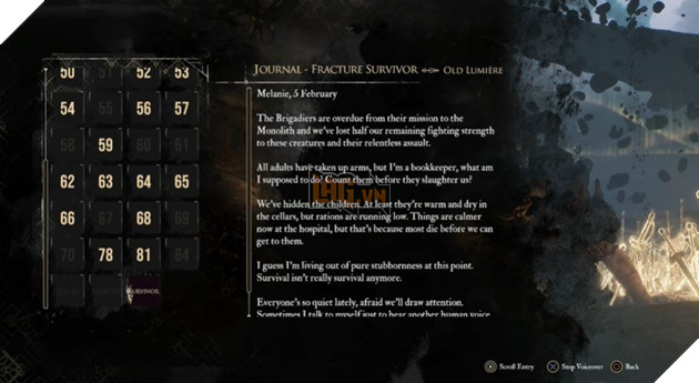 Nội dung Nhật ký Người sống sót sau Fracture