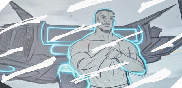 Phác thảo tạo hình Azuri, con trai T'Challa trong game Black Panther