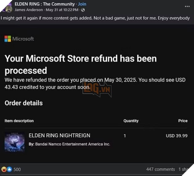 Hàng loạt game thủ yêu cầu hoàn tiền sau khi Elden Ring: Nightreign ra mắt